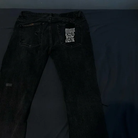 Ksubi Black Denim with Cross Details size 30 good condition